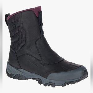 Merrell Women's 11 Black Insulated Winter Boots Waterproof Leather Coldpack Ice